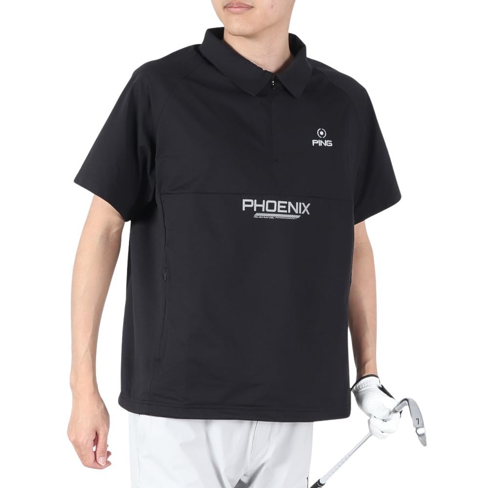 新品 PING ピン　セットアップ　半袖シャツ　ハーフジップ　パンツ　Mサイズ Amazon.co.jp: [ピン アパレル] メンズ 半袖 ハーフジップシャツ